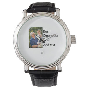 Bästa farfar någonsin lägg till bild namn klassisk armbandsur
