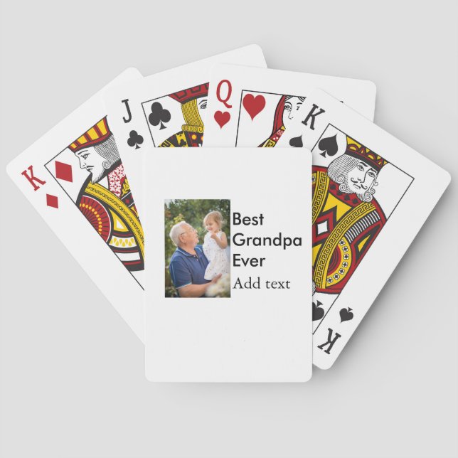 Bästa farfar någonsin lägg till bild namn klassisk casinokort (Baksidan)