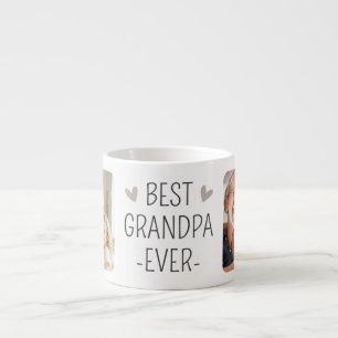 Bästa farfar någonsin Modern svart minimalistisk f Espressomugg