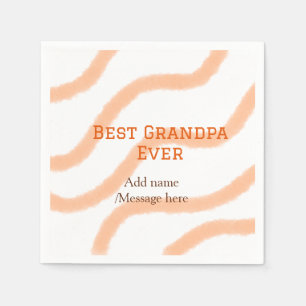 Bästa farfar någonsin orange rand spiral lägger ti pappersservett