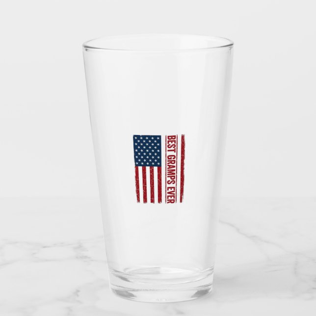 Bästa farfar någonsin Patriotisk flaggvektordesign Glaskopp (Framsida)