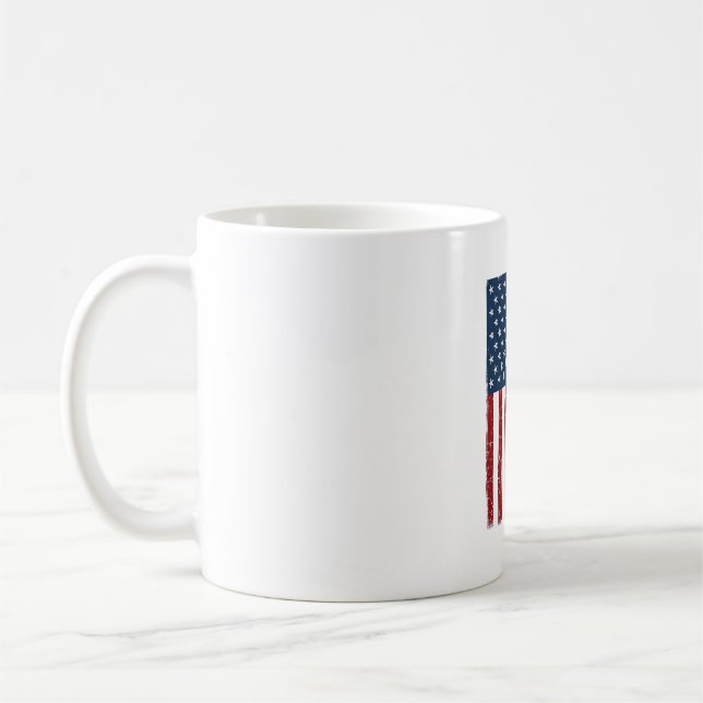 Bästa farfar någonsin Patriotisk flaggvektordesign Kaffemugg (Vänster)