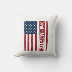 Bästa farfar någonsin Patriotisk flaggvektordesign Kudde