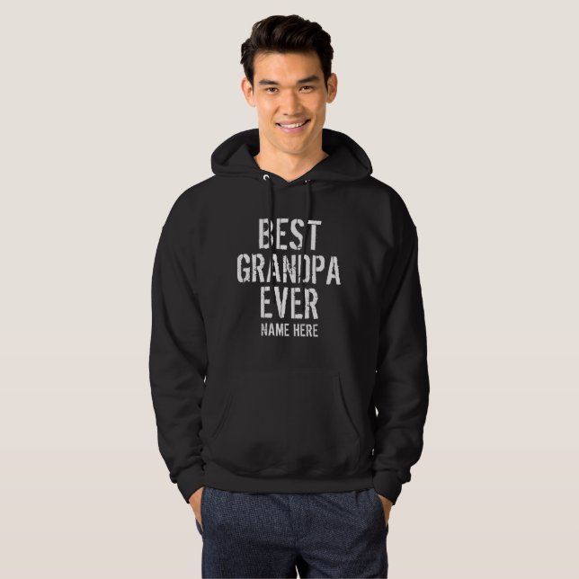 BÄSTA FARFAR NÅGONSIN PERSONALISERA  HOODIE (Hel framsida)