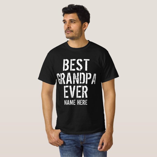 BÄSTA FARFAR NÅGONSIN PERSONALISERA  T SHIRT (Hel framsida)