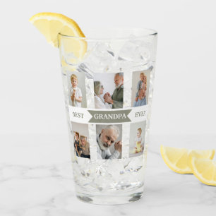 Bästa farfar någonsin - Personlig Glass Kopp Foton