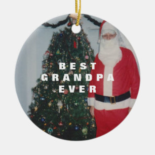 Bästa farfar någonsin-Personlig Julgransprydnad Keramik