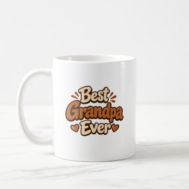 Bästa farfar någonsin present kaffemugg (Vänster)