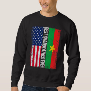 Bästa farfar någonsin Retro American Burkina Faso Lång Ärmad Tröja
