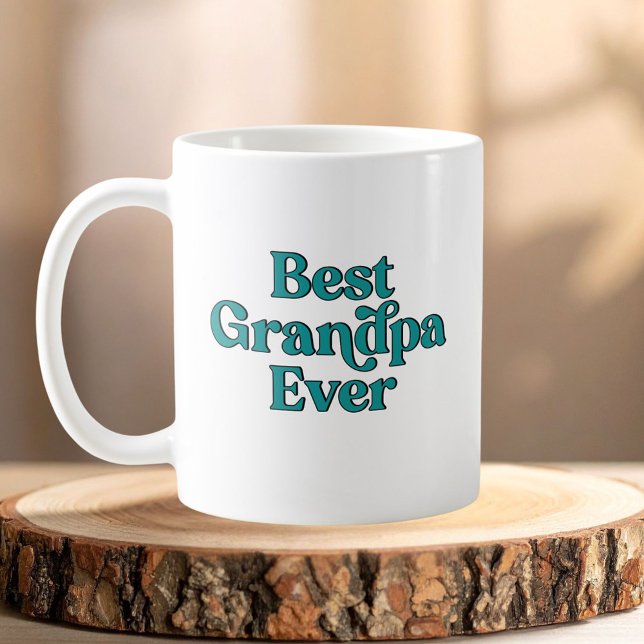 Bästa farfar någonsin Retro-citat Fars dag Kaffemugg (Skapare uppladdad)