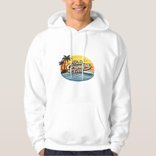 Bästa farfar någonsin Retro solnedgångsdesign Hoodie