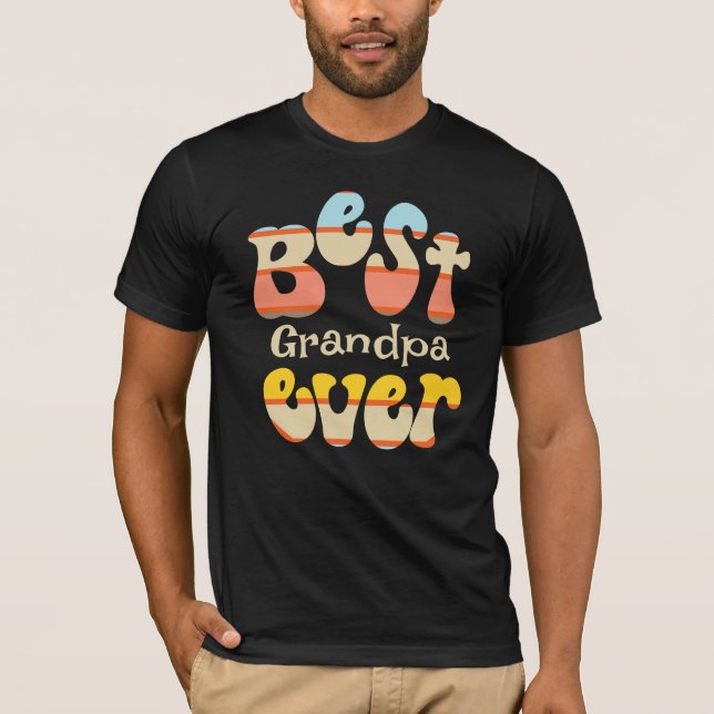 Bästa farfar någonsin Retro T Shirt (Framsida)