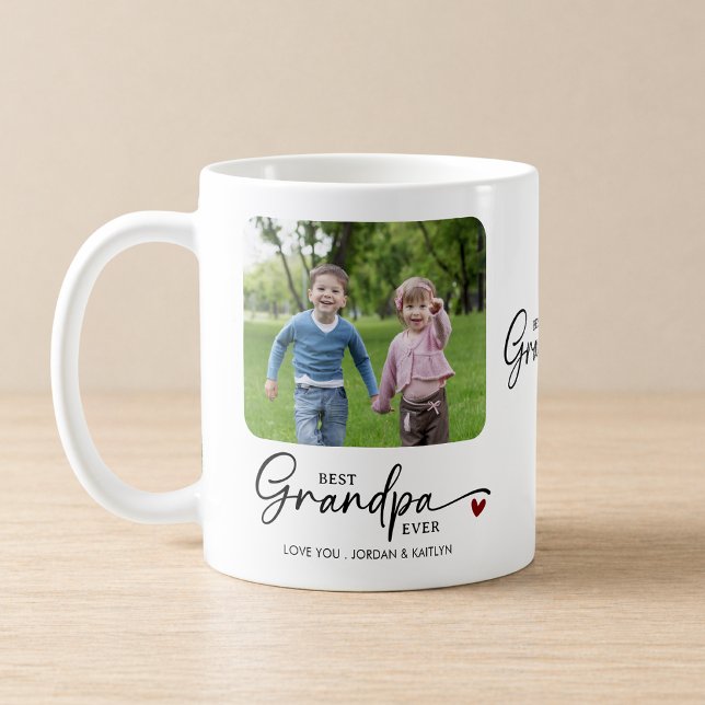 Bästa farfar någonsin Skript 1 eller 2 bilder Kaffemugg (Skapare uppladdad)
