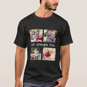 Bästa farfar nånsin 4 Photo Collage Roligt Keepsak T Shirt