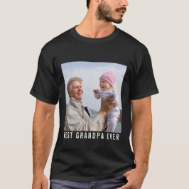 Bästa farfar nånsin, farfar och Baby Photo Black T Shirt
