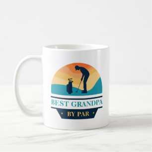 Bästa farfar per far morföräldradag Golf Älskare Kaffemugg