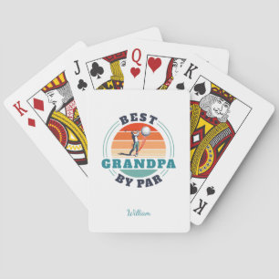 Bästa farfar per par Anpassningsbar Fars dag Retro Casinokort