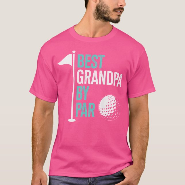 Bästa farfar per par för Golf Fars dag-födelsedag T Shirt (Framsida)