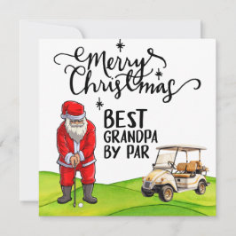 Bästa farfar per par för jul med Jultomten Julkort