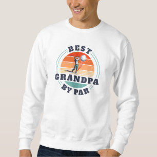 Bästa farfar per par Retro Golf Älskare Lång Ärmad Tröja