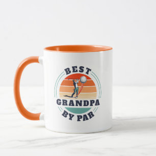 Bästa farfar per pärontrötta Golfer Grandad Anpass Mugg