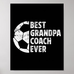 Bästa farfar tränare fotboll farfar till en fotbol poster