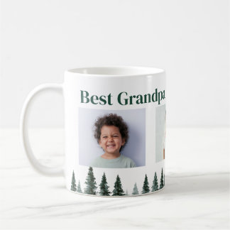 Bästa farfar tre foto städsegröna träd kaffe Mu Kaffemugg