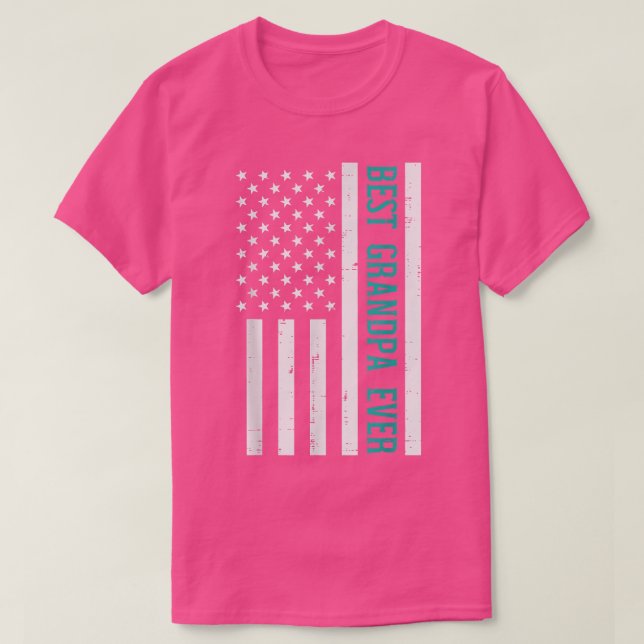 Bästa farfar, USA:s Flagga Fars dag Patr T Shirt (Design framsida)