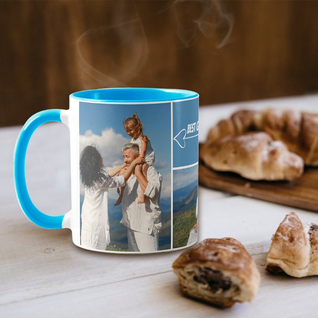 Bästa farföräldrar någonsin Foto Collage Coffee Mu Mugg (Skapare uppladdad)