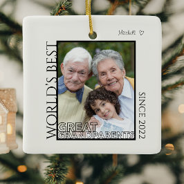 Bästa farföräldrar och morföräldrar Foto Julpresen Julgransprydnad Keramik