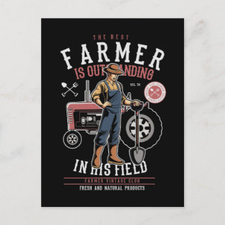 Bästa Farmer-Vintage-vykort Vykort