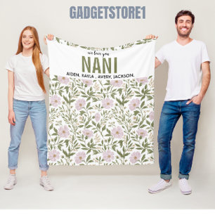Bästa farmor-blomman någonsin   Glad mormors dag Fleecefilt