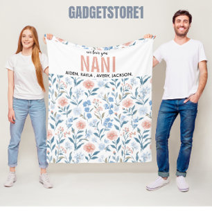 Bästa farmor-blomman någonsin Glad mormors dag Fleecefilt