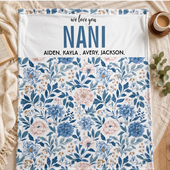 Bästa farmor-blomman någonsin | Glad mormors dag Fleecefilt (Best Grandma flower Ever | Happy Grandparents day Fleece Blanket)