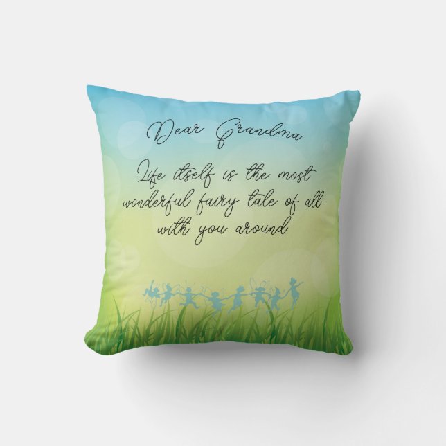 Bästa farmor fairy cushion kudde (Framsida)