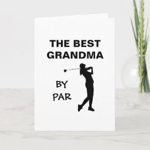 Bästa Farmor Genom Par Golf Nana Golfare Pun Gram Kort