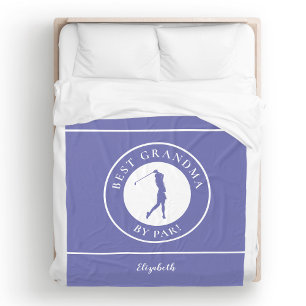 Bästa farmor golfspelare monogram pro periwinklebl fleecefilt
