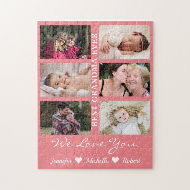 Bästa farmor någonsin Anpassningsbar Foton Grandch Pussel (Vertikal)