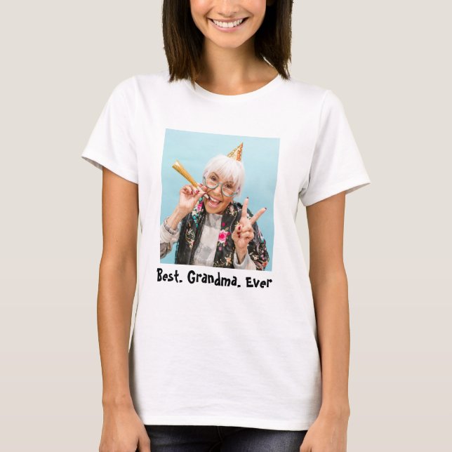 Bästa farmor någonsin-Anpassningsbarna för familje T Shirt (Framsida)