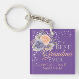 Bästa farmor någonsin Blommigt Lila Peony Ro