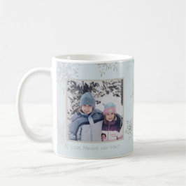 Bästa farmor någonsin Fotoljus Blue Snowflake Kaffemugg