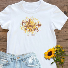Bästa farmor någonsin Gult solrosuppehåll. År T Shirt
