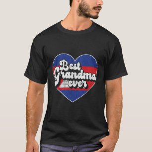 Bästa farmor någonsin Kambodjas Flagga T Shirt