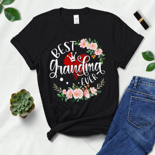 Bästa farmor någonsin, kvinnor flickor, blommor t shirt