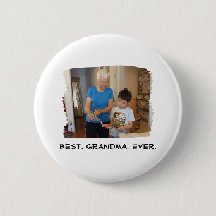 Bästa farmor någonsin Nana Grandparent Anpassnings Knapp