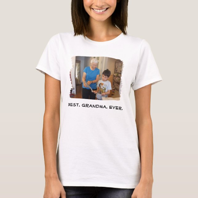 Bästa farmor någonsin Nana Grandparent Anpassnings T Shirt (Framsida)