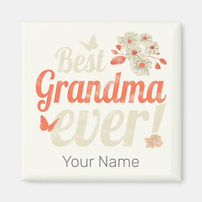 Bästa farmor någonsin Vintage farmor Magnet (Framsidan)