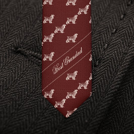Bästa farmors hund burgundy Neck Tie Slips
