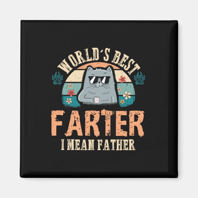 Bästa Farter I Elak Far Bästa Cat Pappa någonsin Magnet (Framsidan)