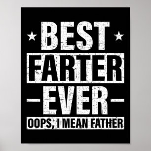 Bästa farter någonsin Oops i Elak Far Fart Retro T Poster
